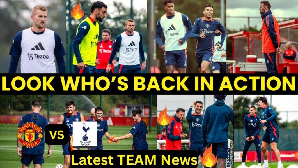 BREAKING✅Yoro,Ugarte,De Ligt, Martinez,Mount Man United training & Injury updates ahead of Tottenham