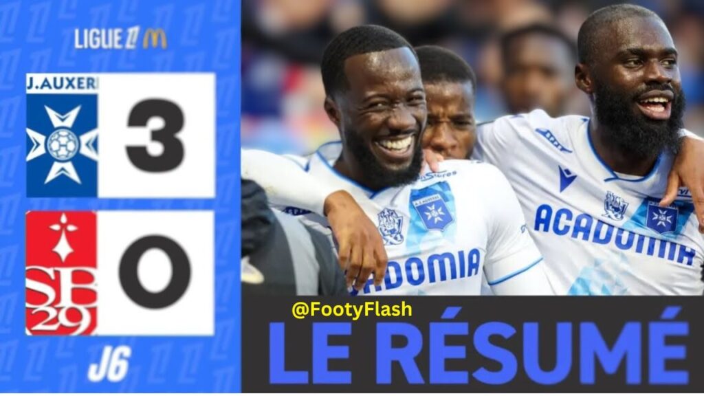 Elisha Owusu and Jabal Score Goal Auxerrer vs Brest Highlights Ligue1 2024
