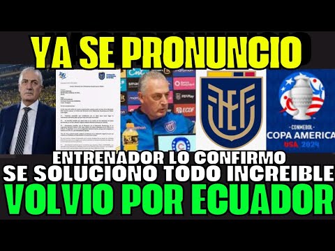 LO HAGO POR ECUADOR INCREÍBLE GUSTAVO ALFARO SE PRONUNCIÓ PARA VOLVER SELECCIÓN CONFIRMADO SORPRENDE