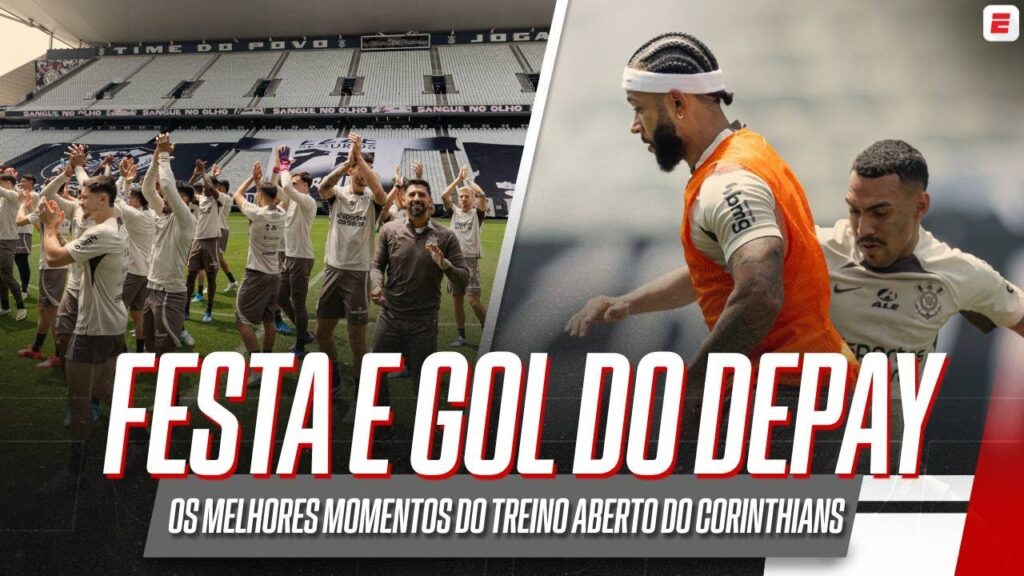 Gol de Memphis Depay, festa da torcida e mais: tudo o que rolou no treino aberto do Corinthians