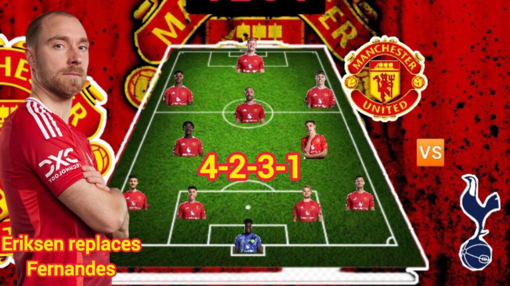 BRUNO FERNANDES OUT⛔: SEE MAN UNITED VS TOTTENHAM STRONG 4-2-3-1 Line-up With Eriksen | Matchweek 6