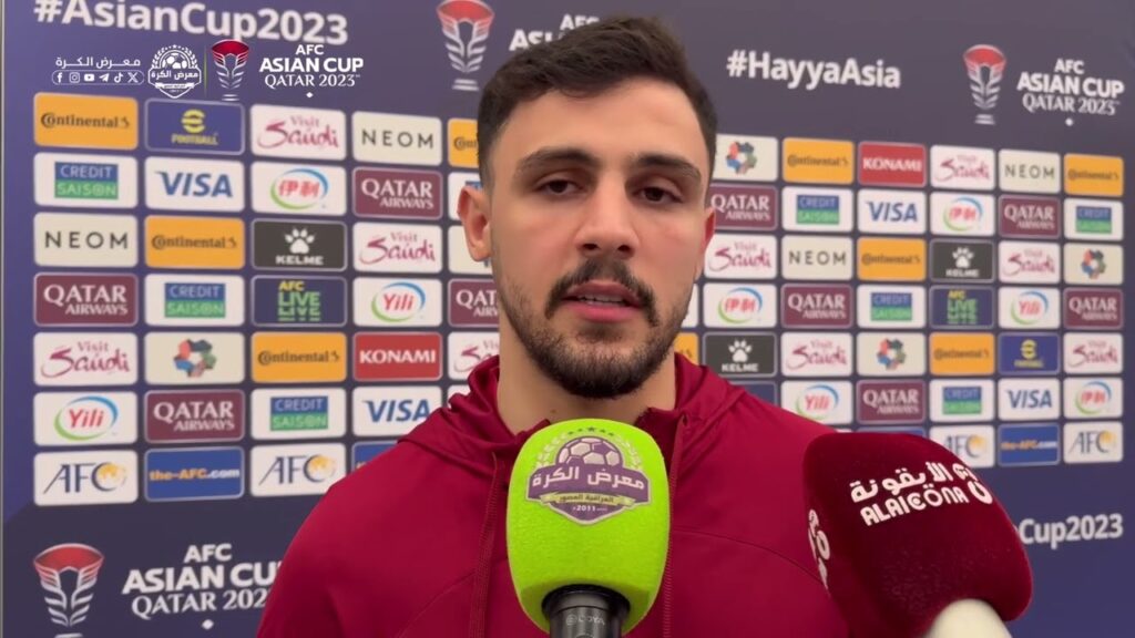 لاعب قطر "بسام الراوي":أنا سعيد بالتواجد للمرة الثانية في نهائي كاس اسيا.