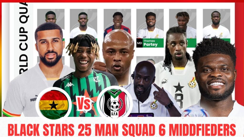Ghana vs Susan: Otto Addo selects 6 midfielders | Andre Ayew still out + CAF inspects 2 stadiums in