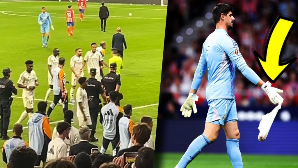 Atlético Madrid vs Real Madrid 1-1 - Courtois Got Objects Thrown at From Atletico fans