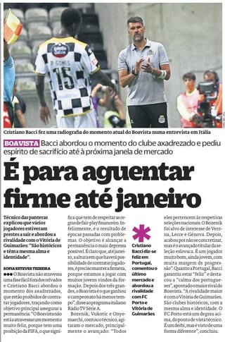 Boavista na imprensa desportiva - 11/09/2024