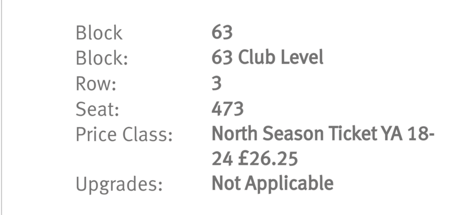 Spare Ticket to give away