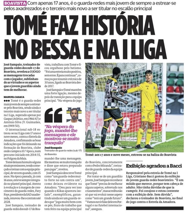 Boavista na imprensa desportiva - 18/09/2024