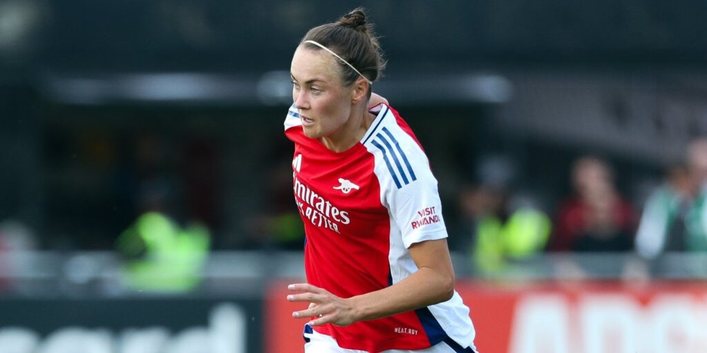 Caitlin Fourd reacts to 6-0 victory over Glasgow Rangers