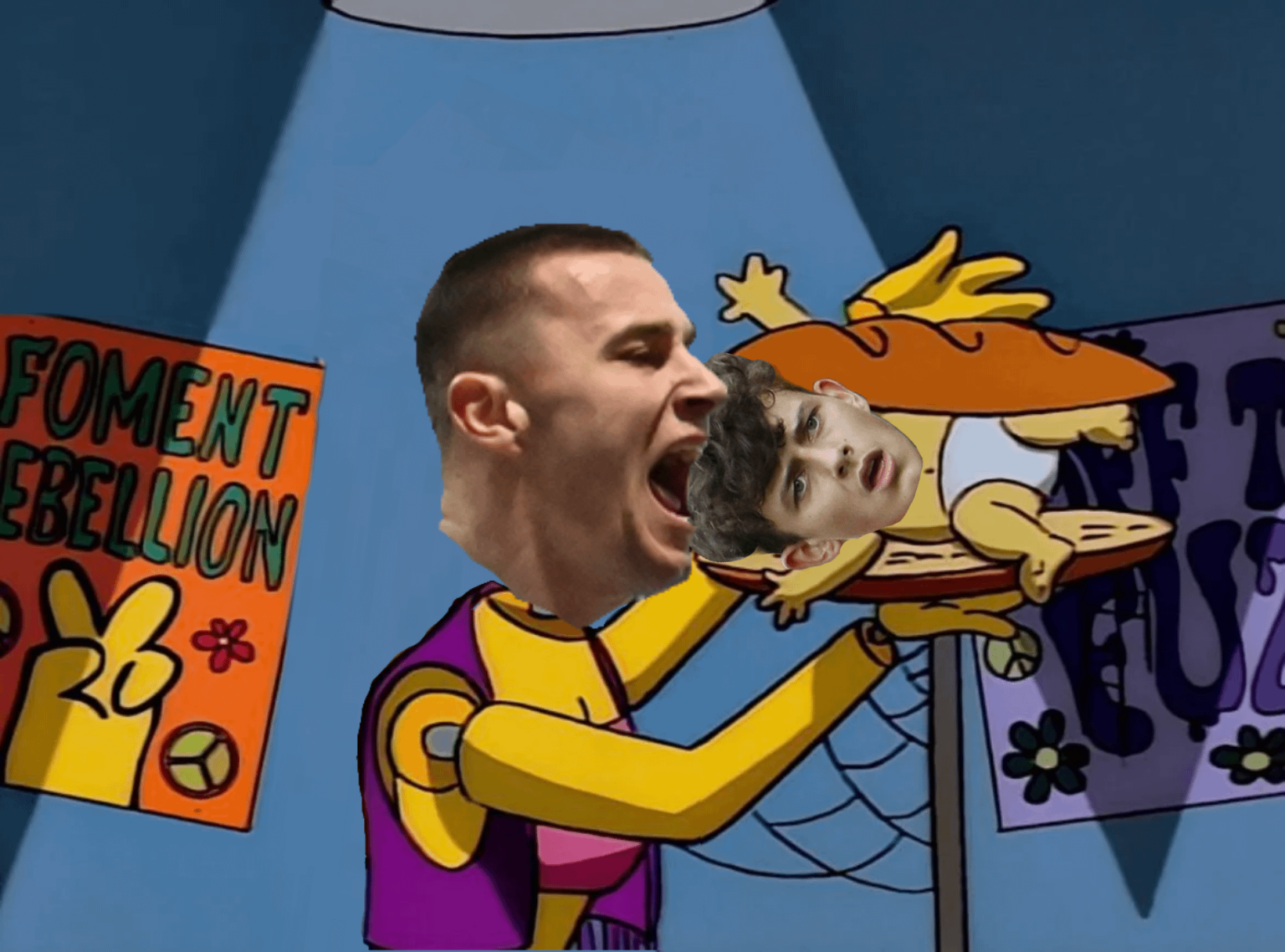 That's right, he got the "munchies" for a Blackburn Rovers Cheeseburger