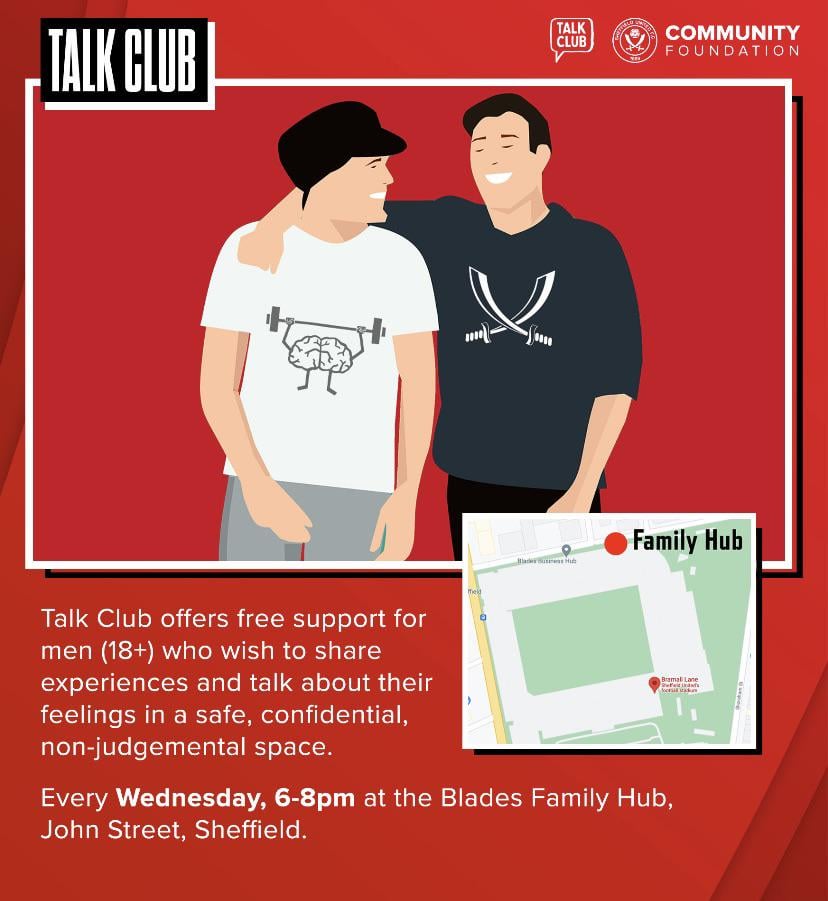 Dear Men, if you want to talk, your club is there to listen