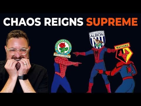 Chaos clubs reign supreme in the Championship. The top 6 will look a lot different at Christmas