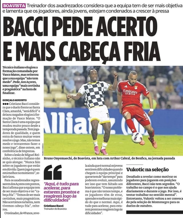 Boavista na imprensa desportiva - 28/09/2024