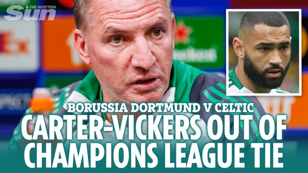 Brendan Rodgers discusses facing Borussia Dortmund without defender Cameron Carter-Vickers
