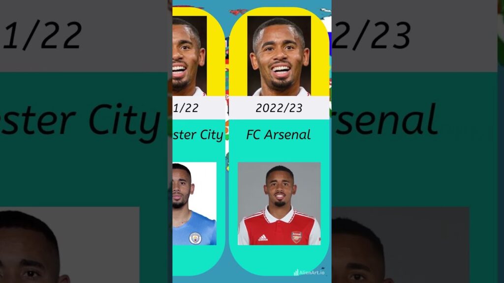 Evolução do visual de Gabriel Jesus!! #futebol #arsenal  #football #shorts #soccer #gabrieljesus