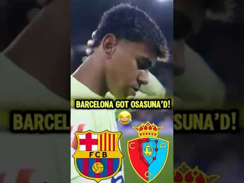 Osasuna Humiliates Barcelona in Shocking 4-2 Defeat! #shorts #osasuna #barcelona #laliga #yamal
