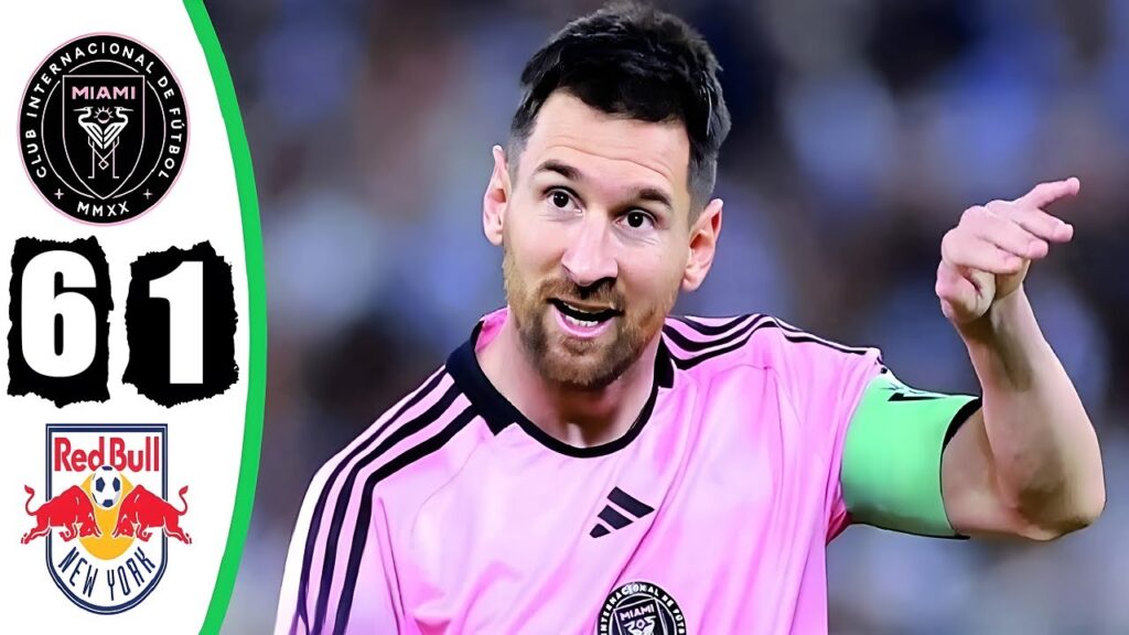 ملخص مباراة انتر ميامي وريد بولز اليوم 6-1 هاتريك ميسي اليوم اهداف مباراة انتر ميامي وريد بولز اليوم