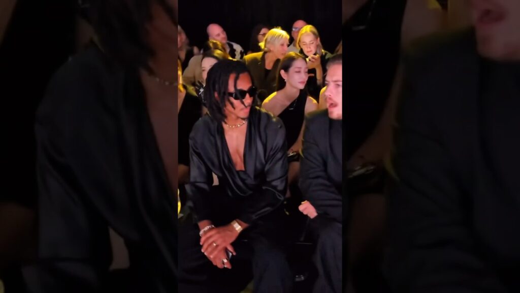 Jules Koundé at the Messika fashion show tonight in Paris