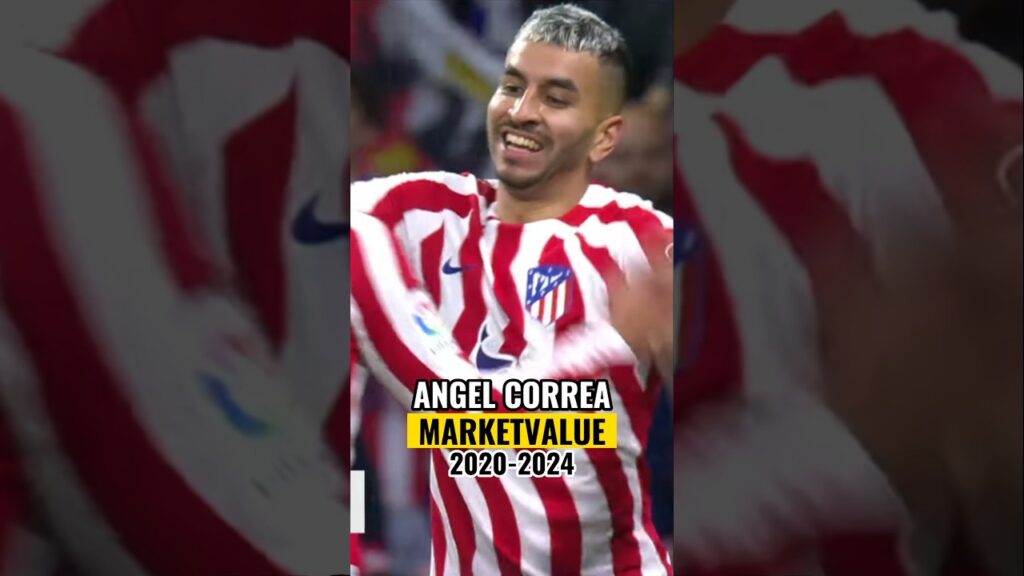 Angel Correa Market Value 2020 to 2024 | #angelcorrea #atleticomadrid #shorts