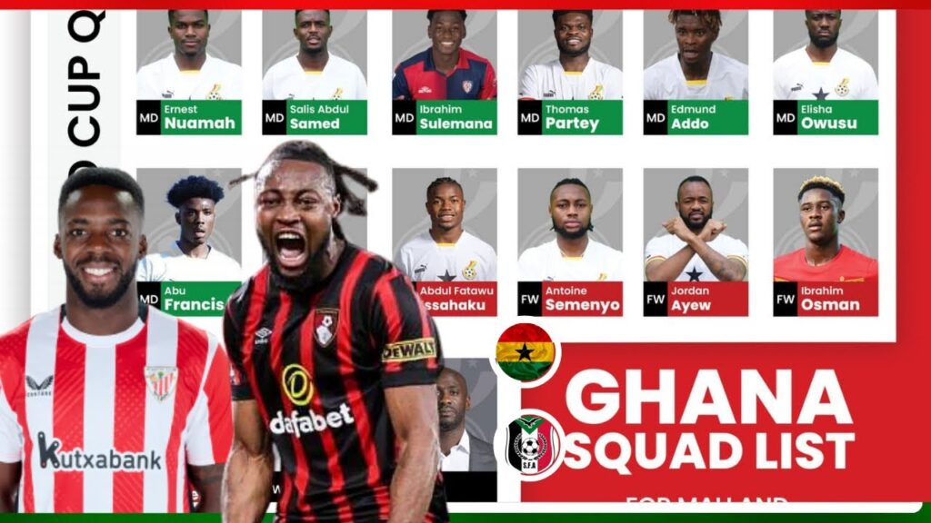 GHANA VS SUDAN: OTTO ADDO NAMED 3 STRIKERS, INAKI WILLIAMS, ANTOINE SEMENYO