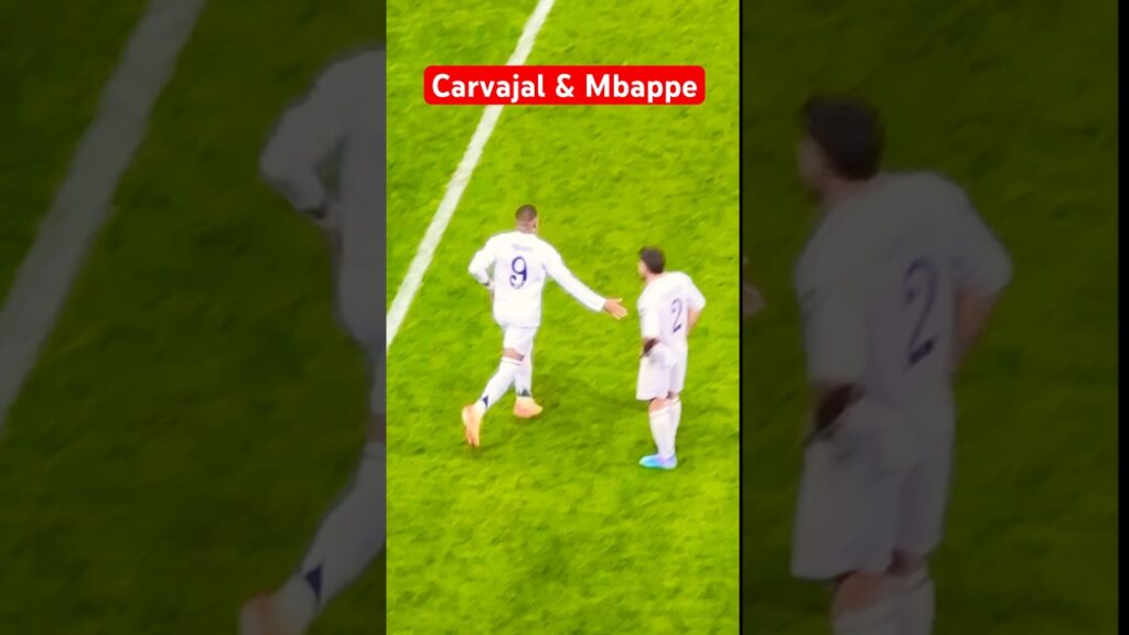 Lille-Real Madrid maçında Mbappe ve Carvajal’in selamlaşması #mbappe #carvajal #realmadrid