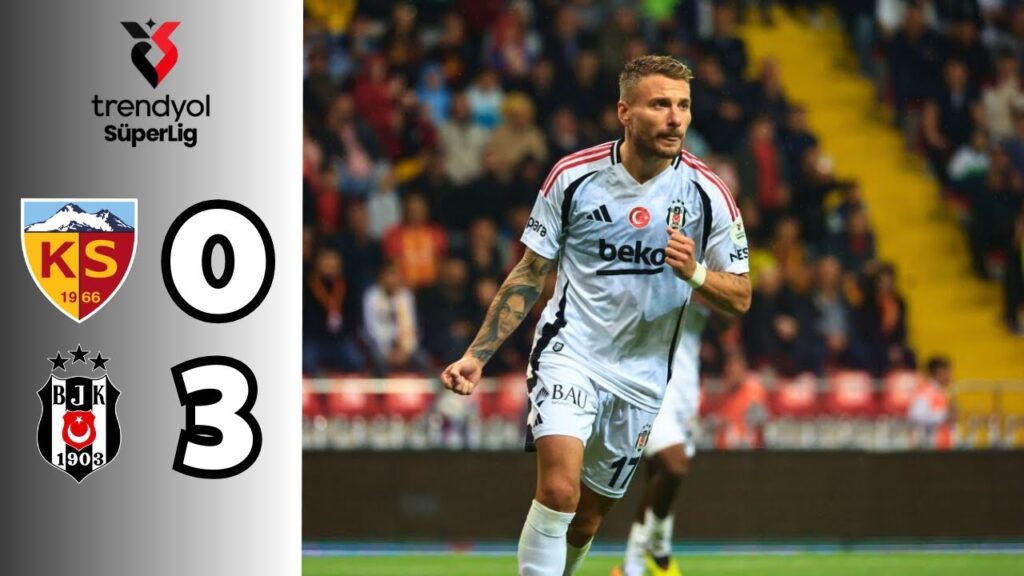 Kayserispor 0-3 Beşiktaş | İmmobile, Joao Mario, Muci