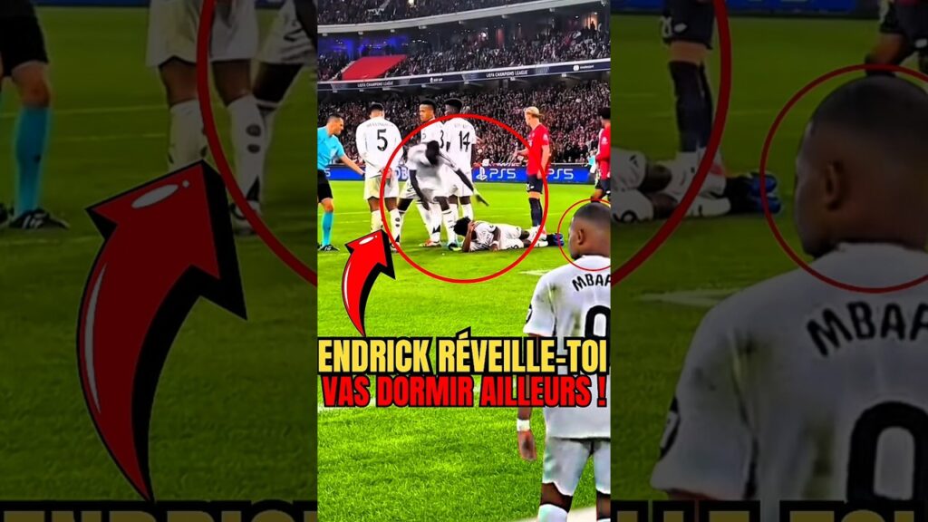 Antonio Rüdiger réveille Endrick, qui fait une sieste pendant le match 😴😅 #football #realmadrid