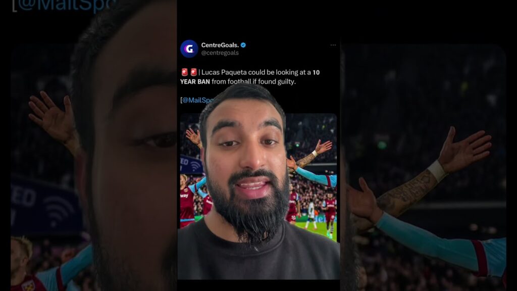 Lucas Paqueta 𝟭𝟬 𝗬𝗘𝗔𝗥 𝗕𝗔𝗡 from football if found guilty. #lucaspaqueta #westham #mancity