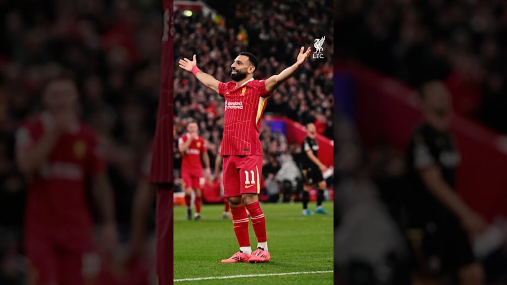 Mohamed Salah, the first Liverpool player to score in 5️⃣ consecutive #UCL home games