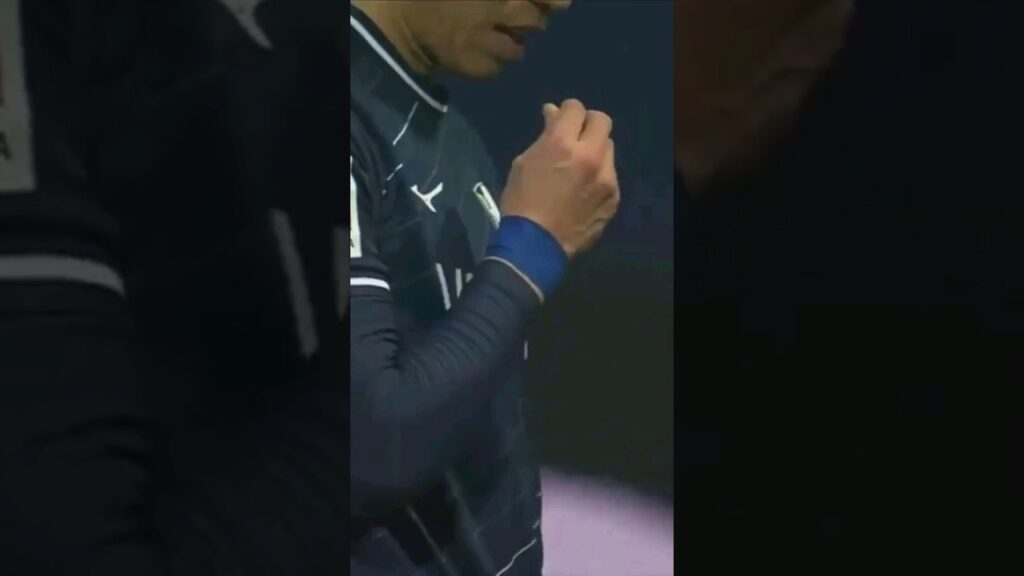 Fans were throwing chocolate on the field, so Takuma Asano picked one and ate it. #football #shorts