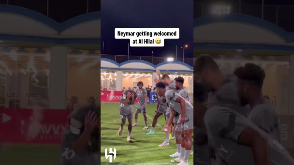 Neymar getting a proper welcome to training 🥶 (via @alhilal/TT) #shorts