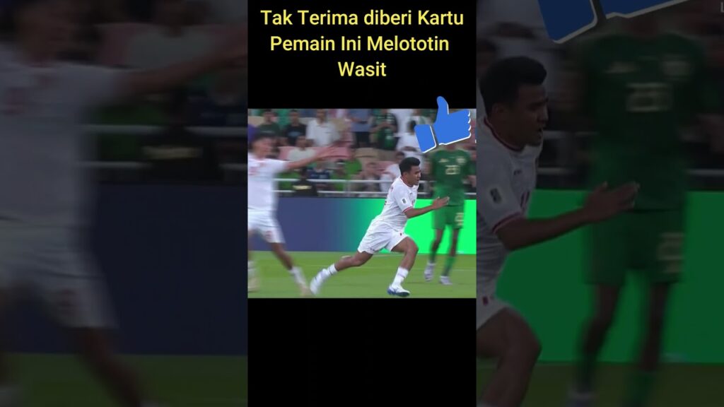 Momen Pemain Arab Saudi Tak Terima diBeri Kartu