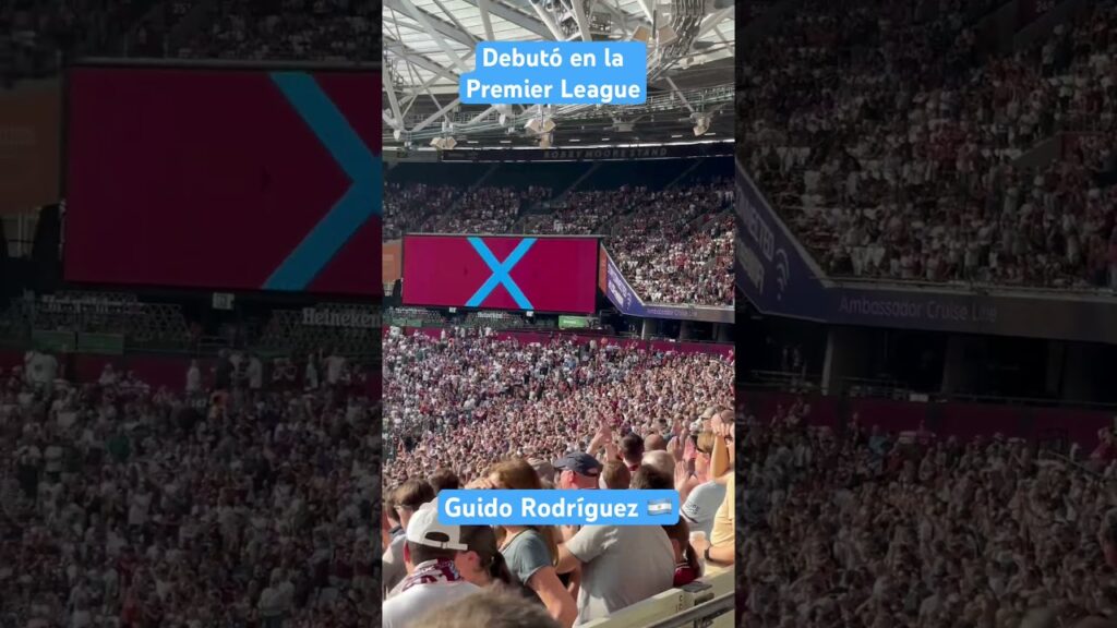 Debut de Guido Rodríguez 🇦🇷 en la Premier League 🇬🇧⚽️  West Ham United vs Aston Villa