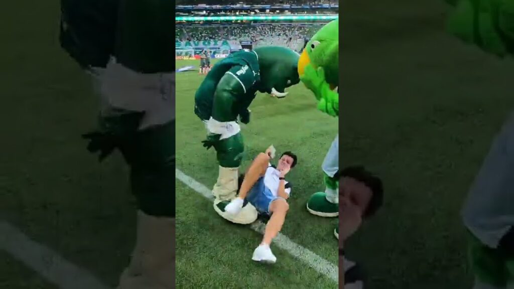 APANHEI DOS MASCOTES DO PALMEIRAS NO ALLIANZ!! #shorts #PaulistaoNoYoutube