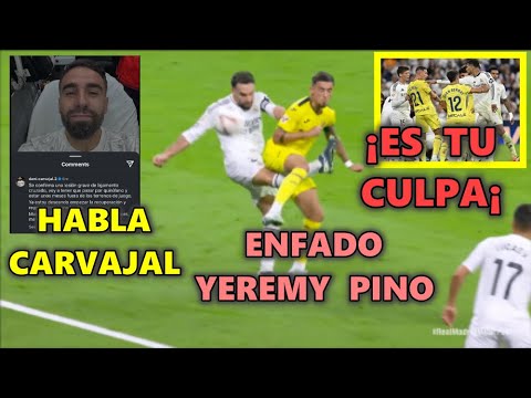 BELLINGHAM CULPA LESIÓN CARVAJAL a YEREMY PINO | GRITOS y ENFADO