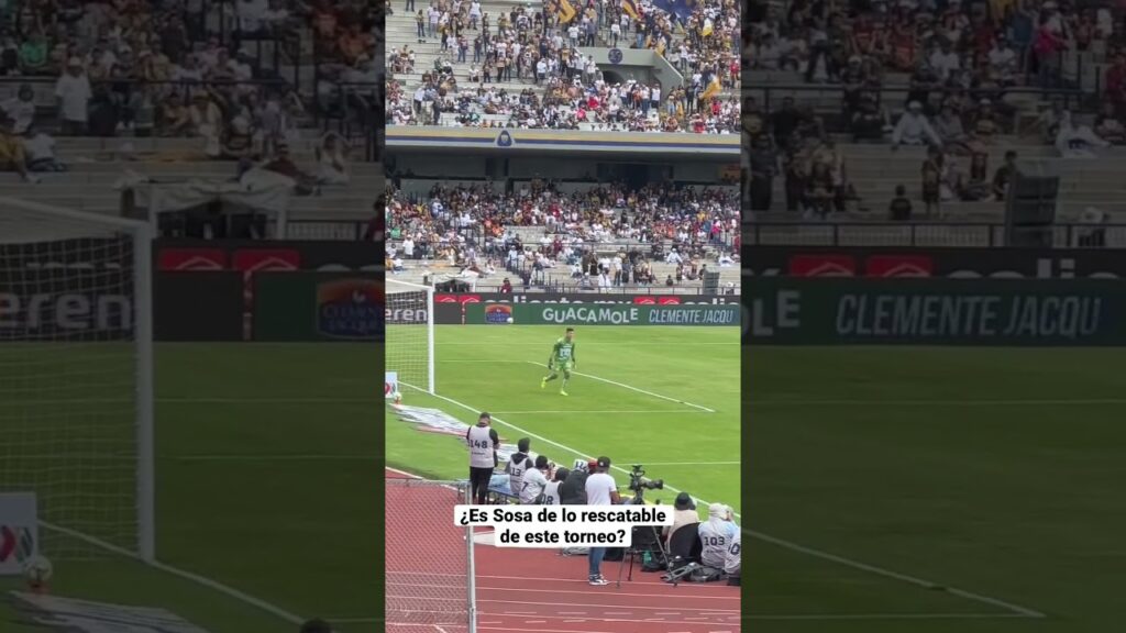 Atajada de Sosa vs Tuzos #pumas #futbol #retoshorts30