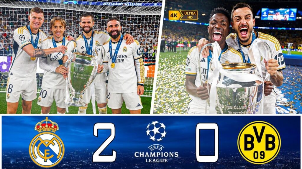 Real Madrid 2-0 Dortmund UCL 2024 Extended Highlights & Goals 4K UHD 🎤خليل البلوشى