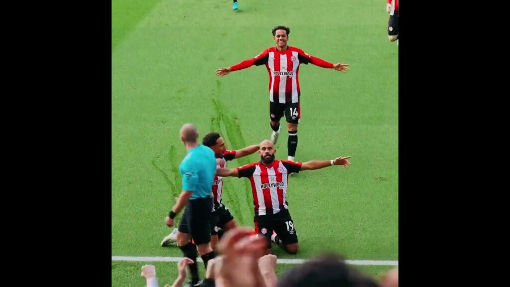 🇨🇲💫 Bryan Mbeumo left footed volley to score vs West Ham! 5 goals in 6 Premier League matches