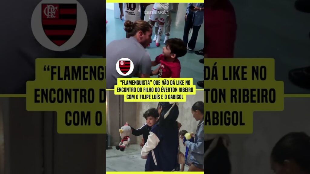 FILHO DE EVERTON RIBEIRO ENCONTRA COM GABIGOL E FILIPE LUÍS, EX-COMPANHEIROS DO PAI NO FLAMENGO