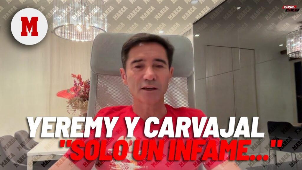 Marcelino: "Sólo un infame puede pensar que Yeremy Pino tuvo la intención de lesionar a Carvajal"