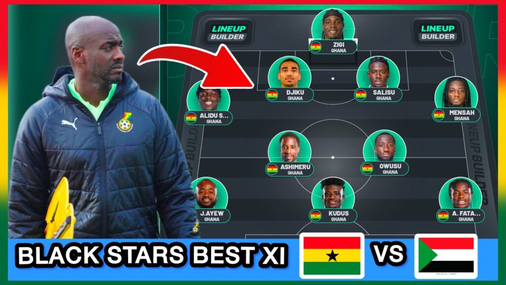 BLACK STARS BEST STARTING XI FOR OTTO ADDO AHEAD OF AFCON QUALIFIER, GHANA VS SUDAN