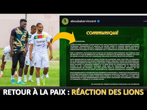 VINCENT ABOUBAKAR ET LES LIONS ÉCRIVENT AUX SUPPORTERS APRÈS LE RETOUR À LA PAIX !