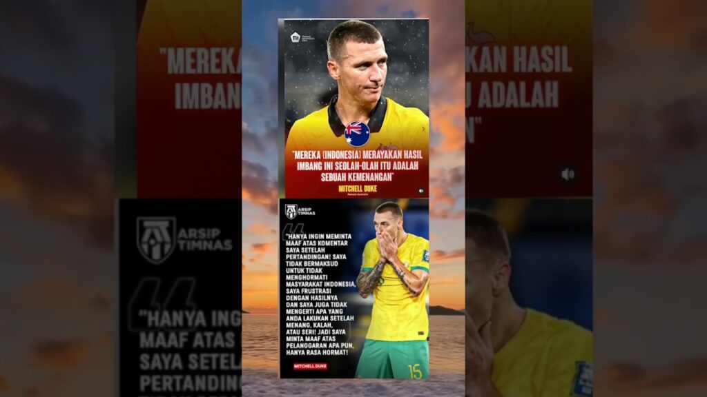 mitchell Duke minta maaf atas komentarnya pada supporter indonesia