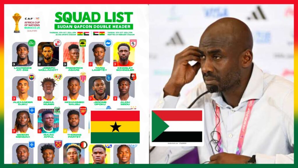 🇬🇭OTTO ADDO FINALLY NAMES BLACK STARS 26 MAN SQUAD FOR GHANA VS SUDAN DOUBLE HEADER AFCON QUALIFIER