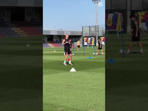 Dani Olmo's first training session! 🔥⚽️ #fcbarcelona #shorts