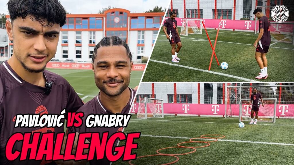 Who will win the passing battle? | Gnabry 🆚 Pavlović - Passing Challenge