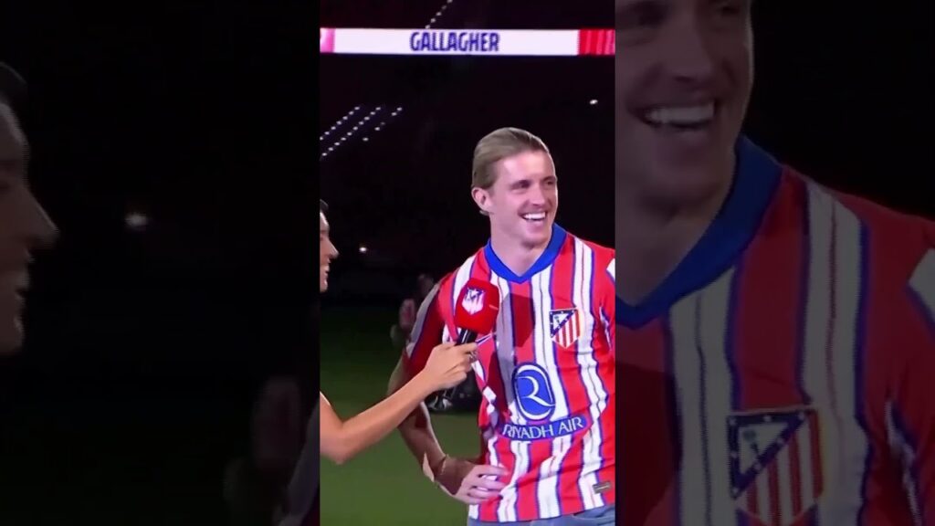 Conor Gallagher and Julián Alvarez received a very special welcome to Atletico Madrid ❤️🤍