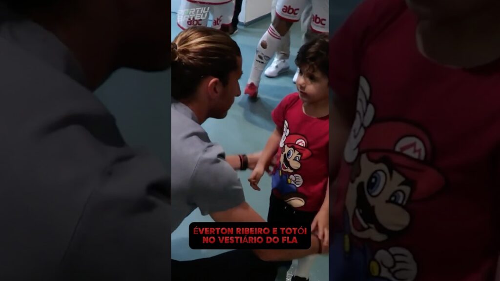 REAÇÃO DE TOTÓI, FILHO DE EVERTON RIBEIRO, COM OS JOGADORES DO FLAMENGO! #evertonribeiro #flamengo