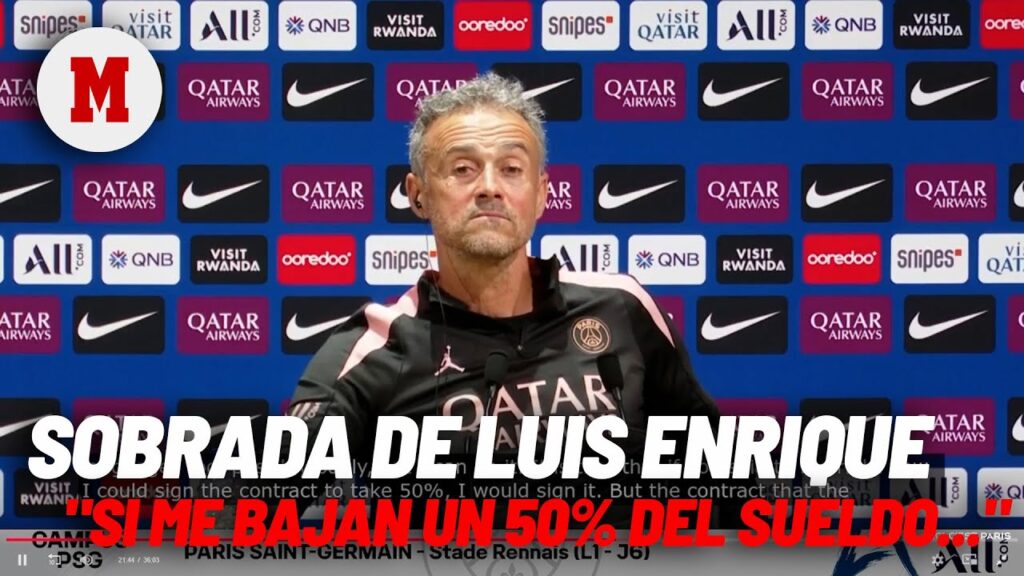 Luis Enrique: "Si me bajan un 25% o un 50% del sueldo por no hablar con la prensa, lo firmo"