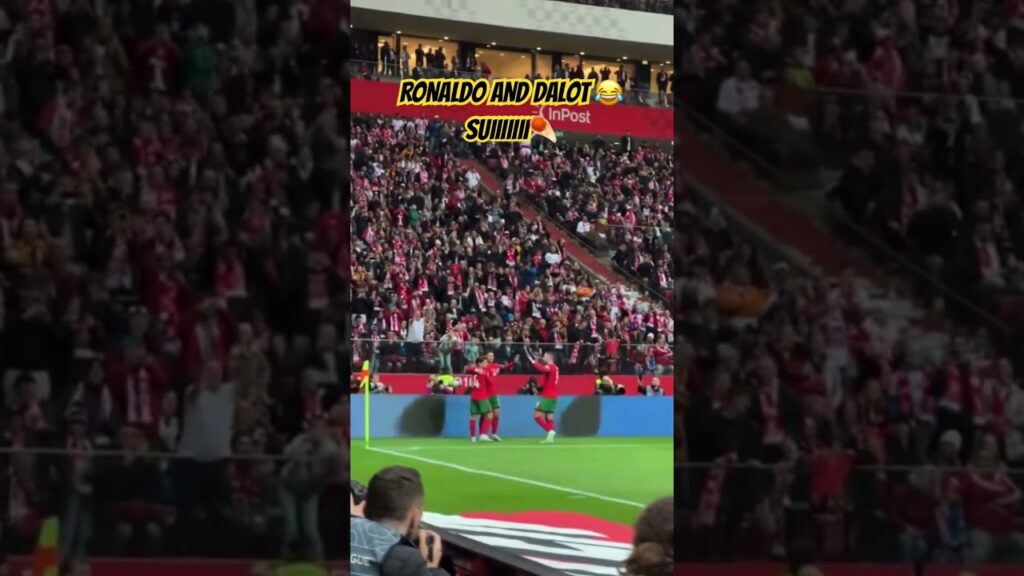 Cristiano Ronaldo today in Portugal vs Poland. Suiii with Diogo Dalot ⚽️⚡️