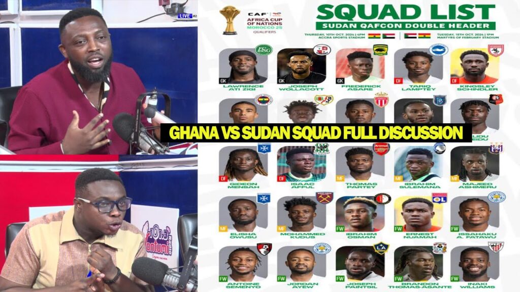 GHANA(BLACKSTARS) VS SUDAN SQUAD FULL DISCUSSION..OTTO ADDO SNUBS..#afcon #caf #blackstars #soccer
